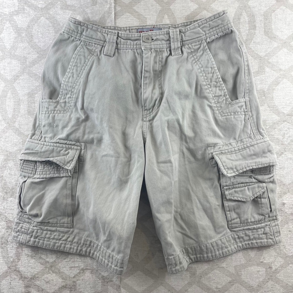 WearFirst Mens Cargo Shorts Khaki Tan Cotton Size 29 Utility Outdoor Summer